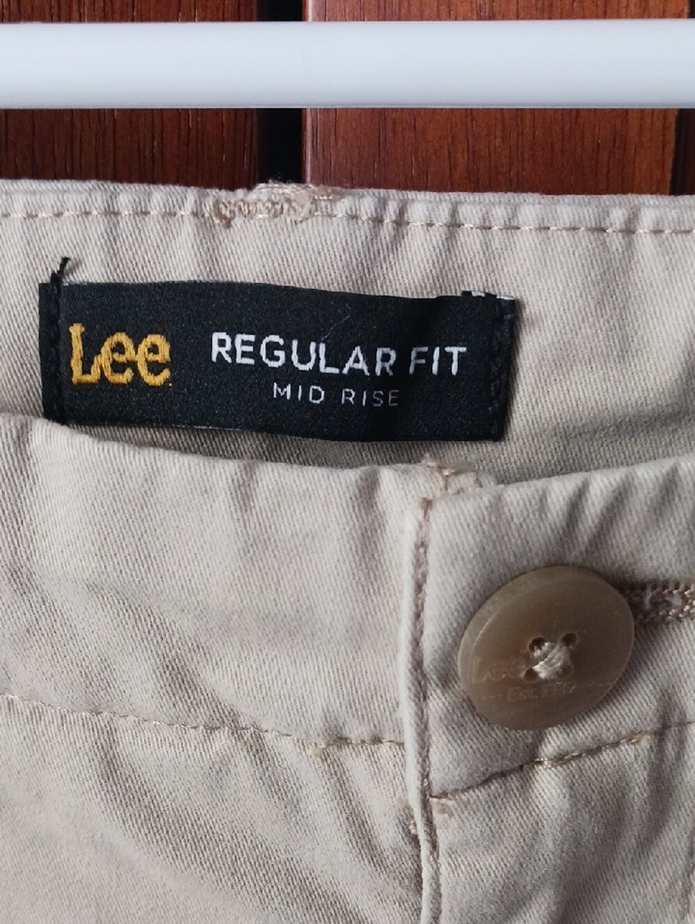 Lee Women's Flat Front Tan Shorts - Picture 2 of 16